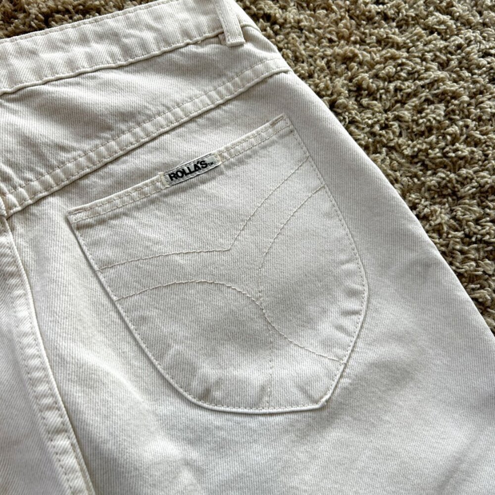 ROLLA'S Original High Rise Straight Jeans in Off White Size 29 Great condition - Picture 8 of 12